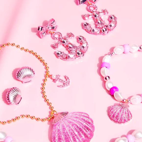 💕 ⚓️ Betsey Johnson Pink Summer Bow Anchor Earrings NWT - Picture 2 of 5